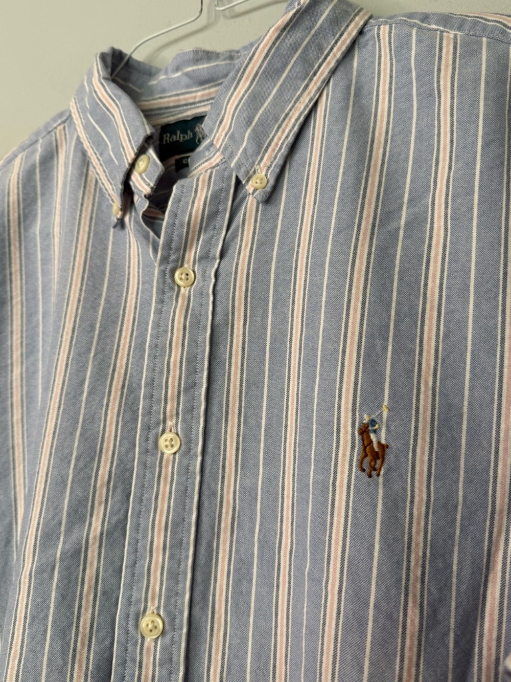 Ralph Lauren Light Blue Striped Button-Down Shirt